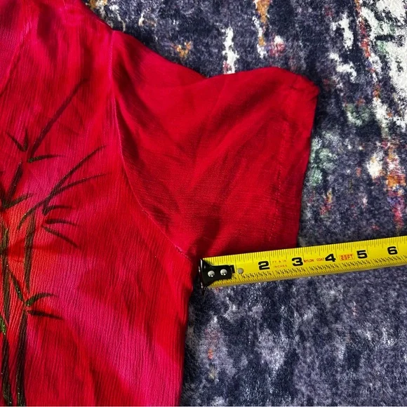 Tropical Batik Pink Rayon Tunic Dress Bamboo Print One Size - Picture 15 of 15